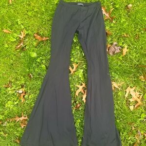 nonna collection low rise black flare yoga leggings size xs/s
